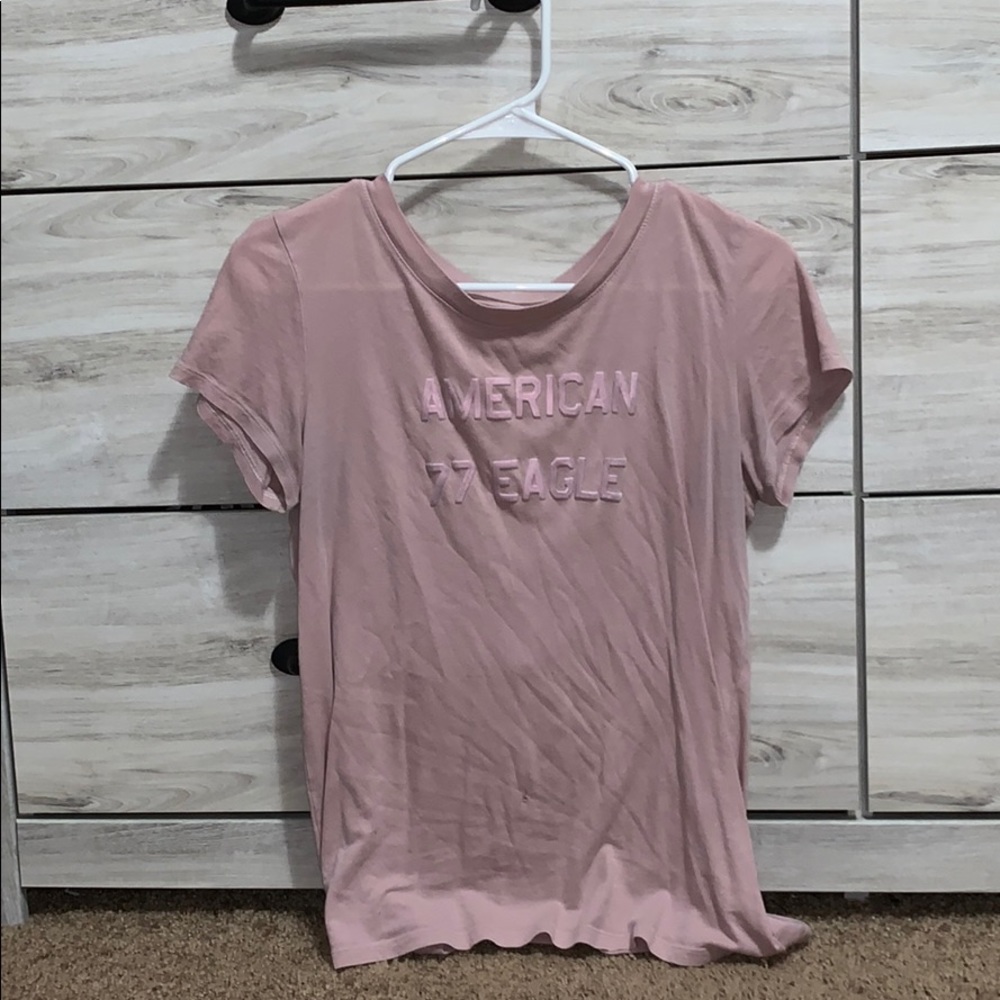 american eagle mauve tee